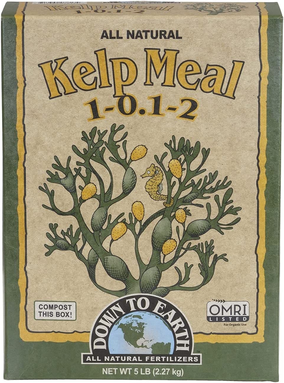 海带肥 Down to Earth Kelp Meal 1-0.1-2, 5lbs