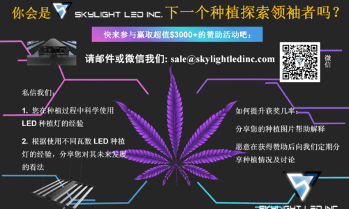 你会是我们SKYLIGHT LED INC.下一个种植探索领袖者吗?