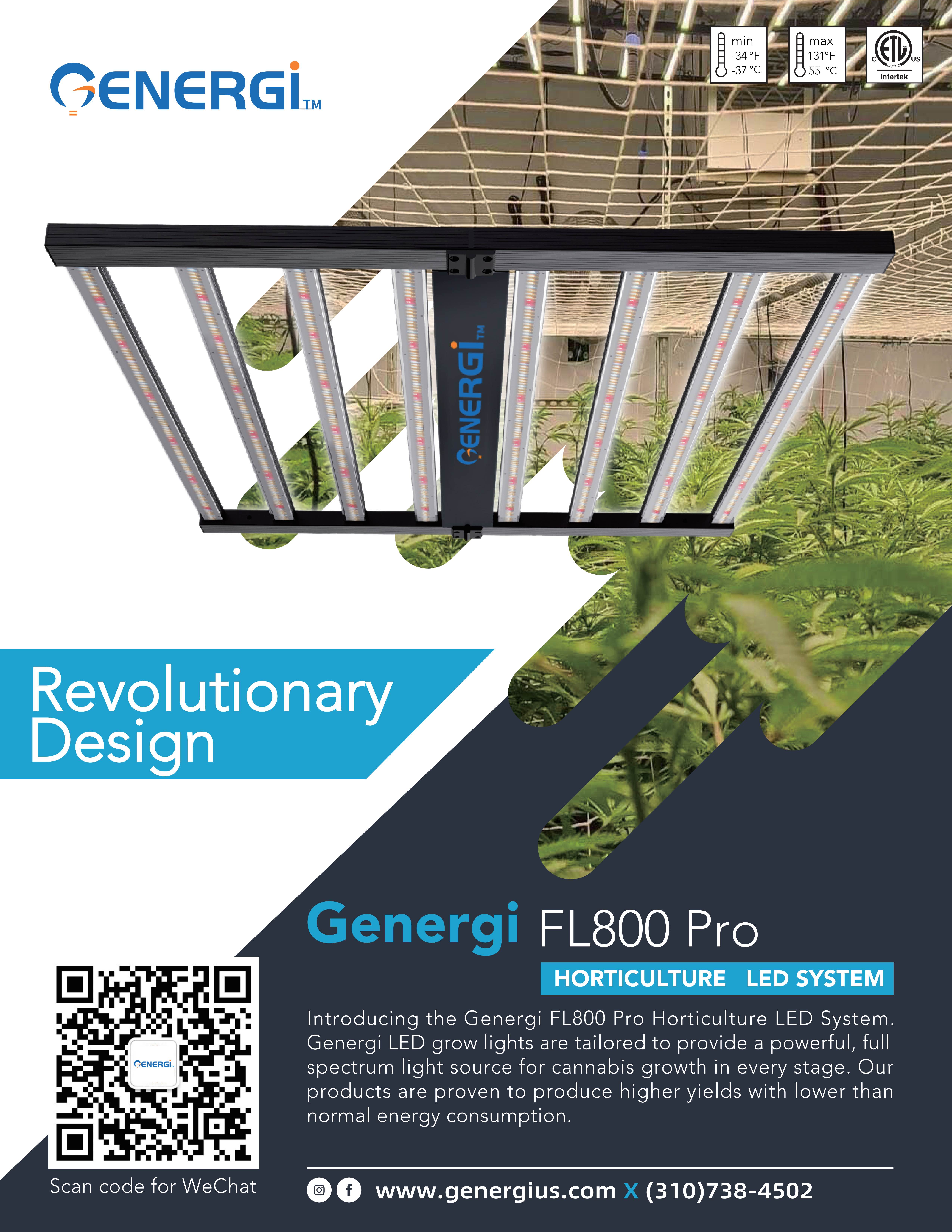 Genergi LED植物生长灯，大麻行业领先科技